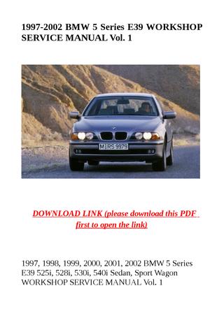 download BMW 528i FSM workshop manual