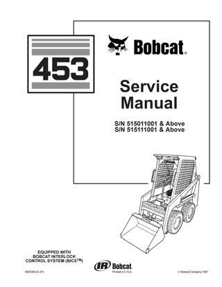 download Bobcat 453 Loader Workable workshop manual