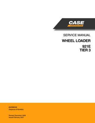 download Case 521E TIER 3 Wheel Loader able workshop manual