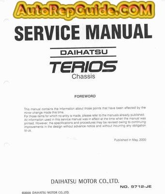 download Daihatsu Terios workshop manual