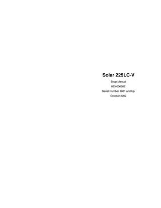 download Doosan SOLAR 300LL Excavator Hydraulic Schematics able workshop manual