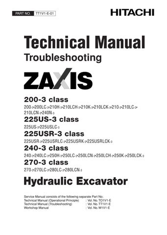 download Hitachi Zaxis 200 230 270 Excavator able workshop manual