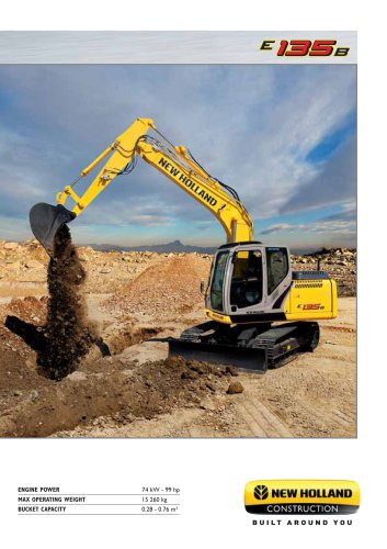 download Holland Kobelco E135B Crawler Excavator able workshop manual