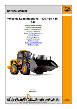 download JCB 412S Wheel Loader  5 able workshop manual