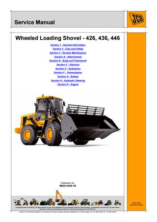 download JCB 446 456 Wheel Loader able workshop manual