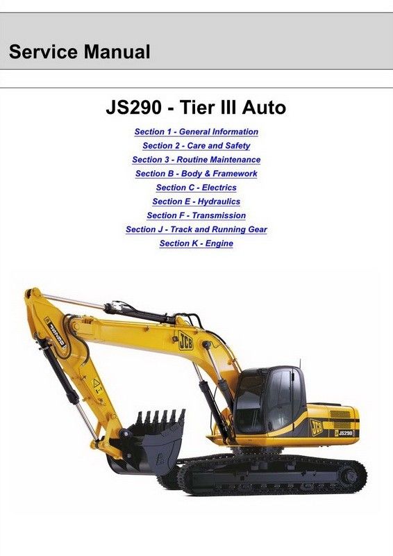 download JCB JS330 Tier 3 Auto Tracked Excavator able workshop manual