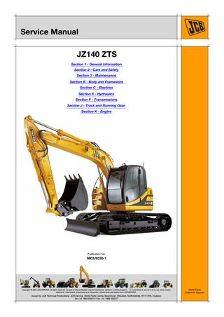 download Jcb Jz140 Tier 3 Jz 140 Tier Iii Tracked Excavator able workshop manual