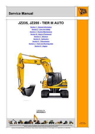 download Jcb Jz140 Tier 3 Jz 140 Tier Iii Tracked Excavator able workshop manual