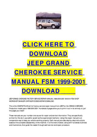 download Jeep Grand Cherokee FSM workshop manual