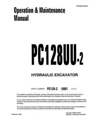 download KOMATSU PC128UU 2 Excavator Operation able workshop manual