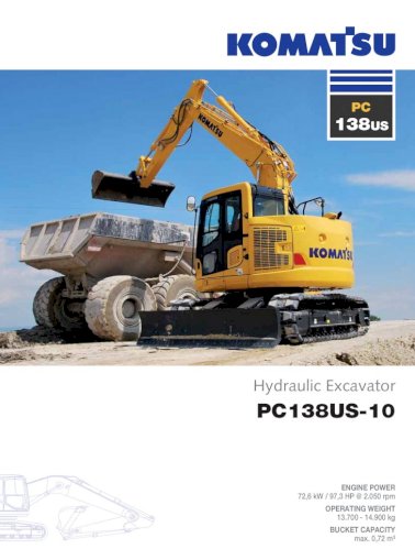 download KOMATSU PC138USLC 10 Hydraulic Excavator able workshop manual