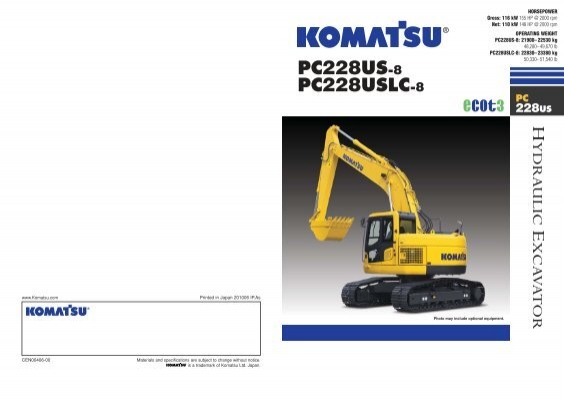 download Komatsu PC 8 Hydraulic Excavator able workshop manual