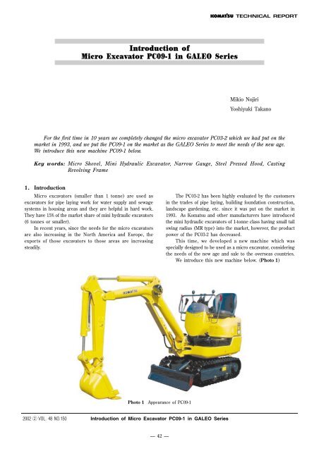 download Komatsu PC03 2 Excavator able workshop manual