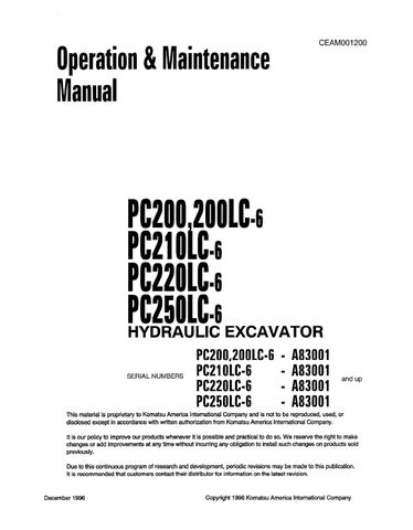 download Komatsu PC250LC 6 Hydraulic Excavator able workshop manual