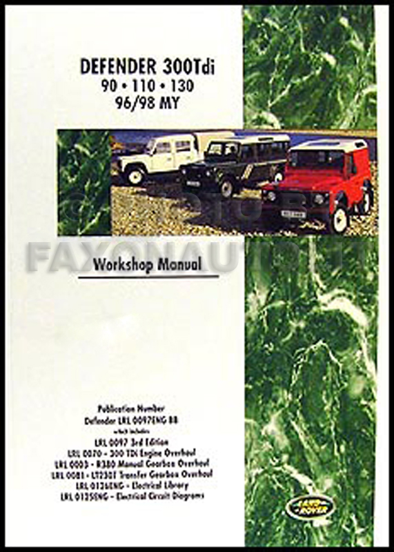 download Land Rover Defender 300 Tdi Manu able workshop manual