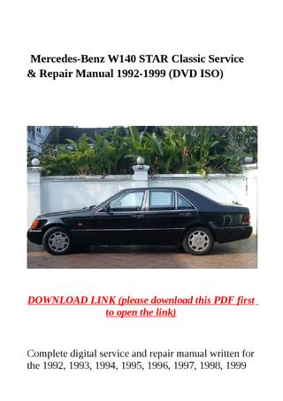 download Mercedes Benz140 STAR Classic able workshop manual