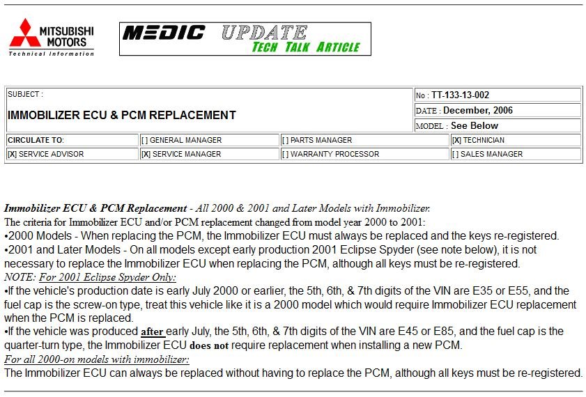 download Mitsubishi Eclipse Spyder able workshop manual