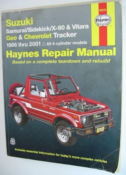 download SUZUKI SAMURAI SIDEKICK GEO TRACKER workshop manual