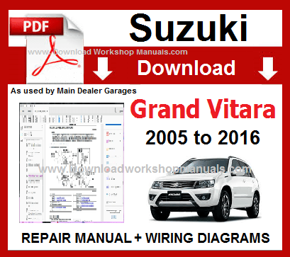 download Suzuki Grand Vitara OFFICIAL workshop manual