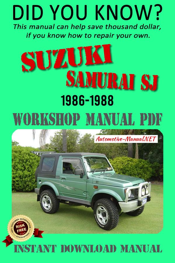 download Suzuki Samurai SJ workshop manual