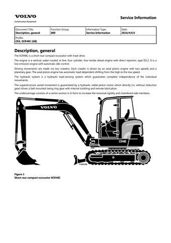 download Volvo ECR48C Compact Excavator able workshop manual