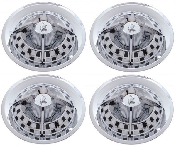 download Wheel Cover Set Spider White Checkerboard Style Chrome 14 Steel Wheels workshop manual